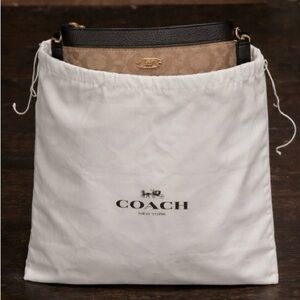 Coach white drawstring dust bag
